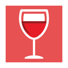 Wine glass red
