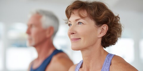 Woman with a purple tank top is sitting next to a man