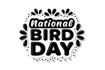 National Bird Day Typography Poster