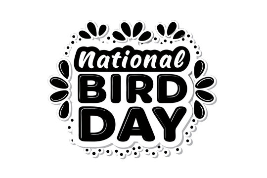 National Bird Day Typography Poster