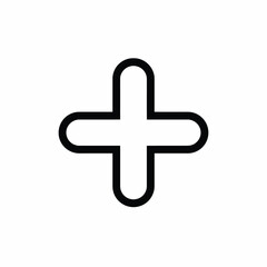 Obraz premium Plus Math Symbol Icon Vector Design Illustration Isolated on White Background