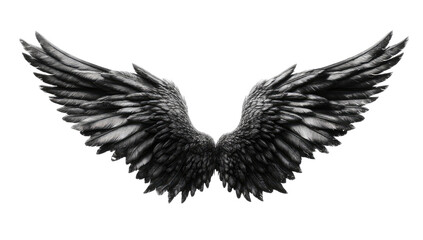 Obraz premium Dark wings spread wide, detailed, graphic