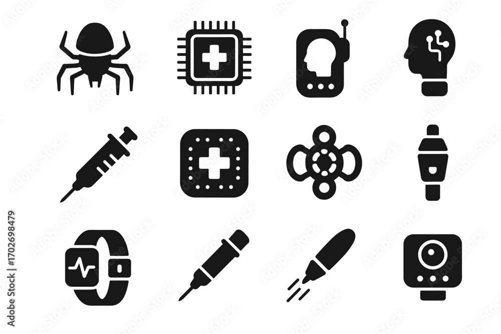 Aufkleber diagnostic device guidance icon tool vector unit precision emer rapid molecular