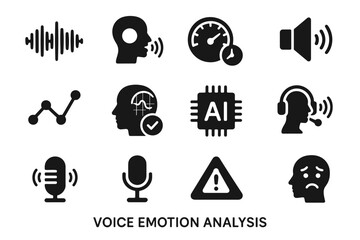 Voice vector volume recognition analysis data alert pitch emotion tone icon feedback