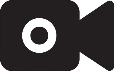 Silhouette video camera icon, recording and media symbol, minimal vector EPS for digital design