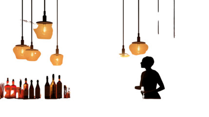 Frontline Cocktail Bar PNG Isolated on White Background for Drinks, Party, and Nightlife Design