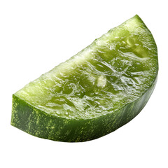 Slice of cucumber isolated on transparent background