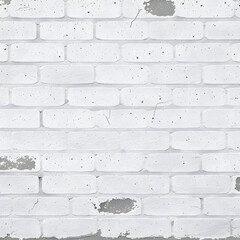 White Brick Wall Texture Clean Background