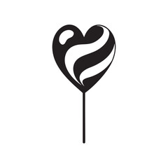 Solid Heart Candy Icon – Sweet Love Treat Vector
