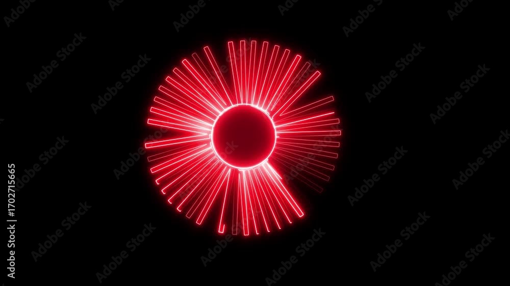 Poster glowing neon line setting icon with spinning gears icon animated. .loading download animation stock 