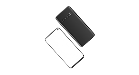 Dual View Smartphone Mockup with Front and Back for Device Branding and Design

