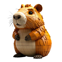 Cute orange mosaic guinea pig