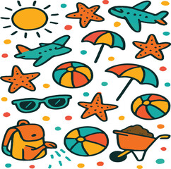 Abstract geometric pattern with bold colors and text elements