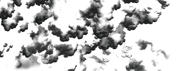 Atmospheric black and white stormy sky forming abstract artistic design