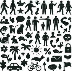 Abstract geometric composition with vibrant color palette