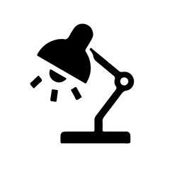 Minimalist pictogram of adjustable desk lamp