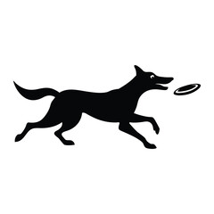 dog sprinting with frisbee in mouth