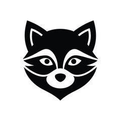mascot logo of a sneaky raccoon face with mask pat