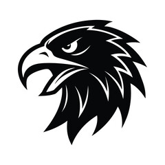 modern mascot logo of a bald eagle head