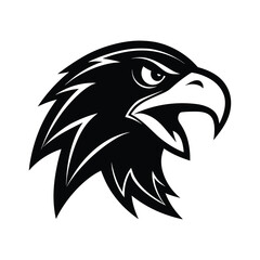 modern mascot logo of a bald eagle head