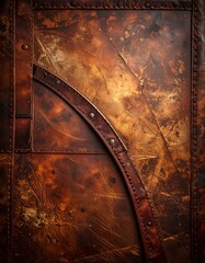 Aged leather panel