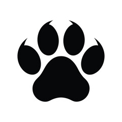 bear paw print emblem on white background