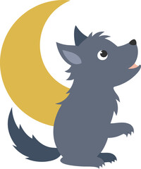 black and white wolf