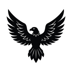 old school eagle with spread wings crest