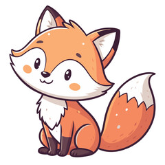 Fox Cartoon Vector Art | Cute Tiger Illustration | PNG SVG Clipart | Jungle Animal Cartoon | Digital Download for Cricut, Sublimation & Kids Design