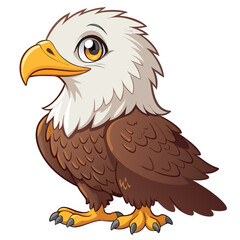 Eagle Cartoon Vector Art | Cute Tiger Illustration | PNG SVG Clipart | Jungle Animal Cartoon | Digital Download for Cricut, Sublimation & Kids Design