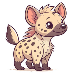 Hyena Cartoon Vector Art | Cute Tiger Illustration | PNG SVG Clipart | Jungle Animal Cartoon | Digital Download for Cricut, Sublimation & Kids Design