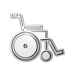 Silver wheelchair icon