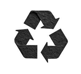Dark stone recycle symbol