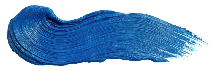 Cobalt blue paint stroke, textured and flowing