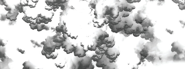 Surreal cloud pattern resembling smoke and mist in artistic monochrome style