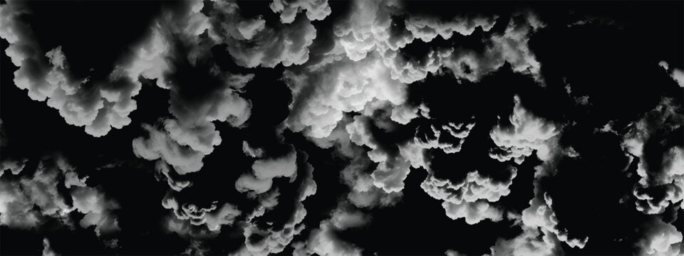 Abstract smoky atmospheric clouds forming a dramatic natural composition