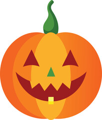 halloween pumpkin isolated on white