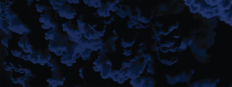 Abstract atmospheric background featuring blue storm textures in darkness