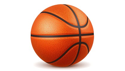 Orange basketball on white (1)