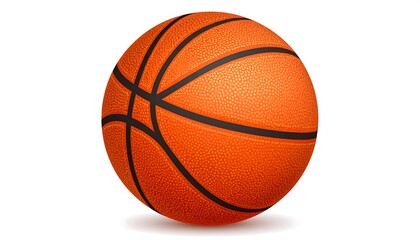 Orange basketball on white background (1)