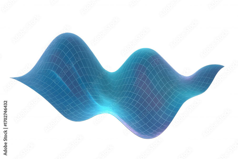Aufkleber translucent digital network grid flowing dynamically, symbolizing data transmission, technological i