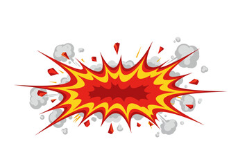 Comic Book Style Explosion Graphic.