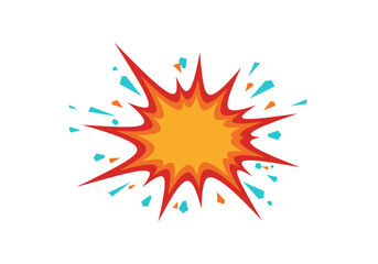 Cartoon Explosion Graphic Design Element.