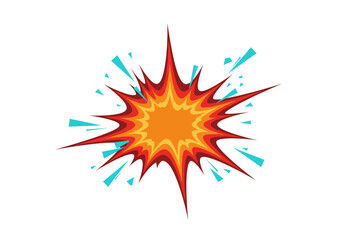 Comic Book Style Explosion Graphic.