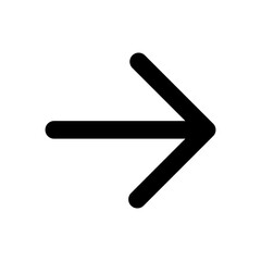 Arrow Forward Icon for UX/UI Interfaces  Right-Pointing Symbol for Navigation, Progression, and Next Actions  Scalable Vector for Web, Mobile, and App Design
