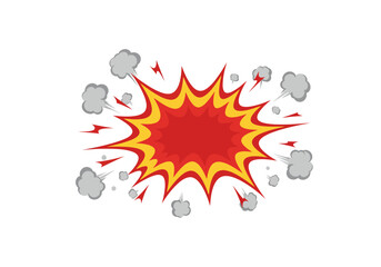 Red and Yellow Comic Book Explosion Graphic.