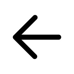Arrow Backward Icon for UX/UI Interfaces  Left-Pointing Symbol for Return, Previous, and Reverse Navigation  Scalable Vector for Web, Mobile, and App Design
