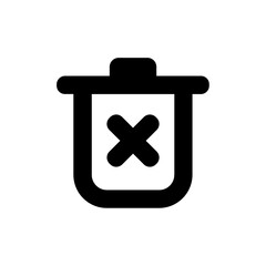Delete Icon for UX/UI Interfaces  Trash Bin Symbol for Removal, Erase, and Data Management  Scalable Vector for Web, Mobile, and App Design
