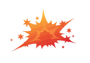 Orange Starburst Explosion Graphic Design.