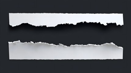 Fototapeta premium Torn paper with a blank space in the center, set against a dark black background
